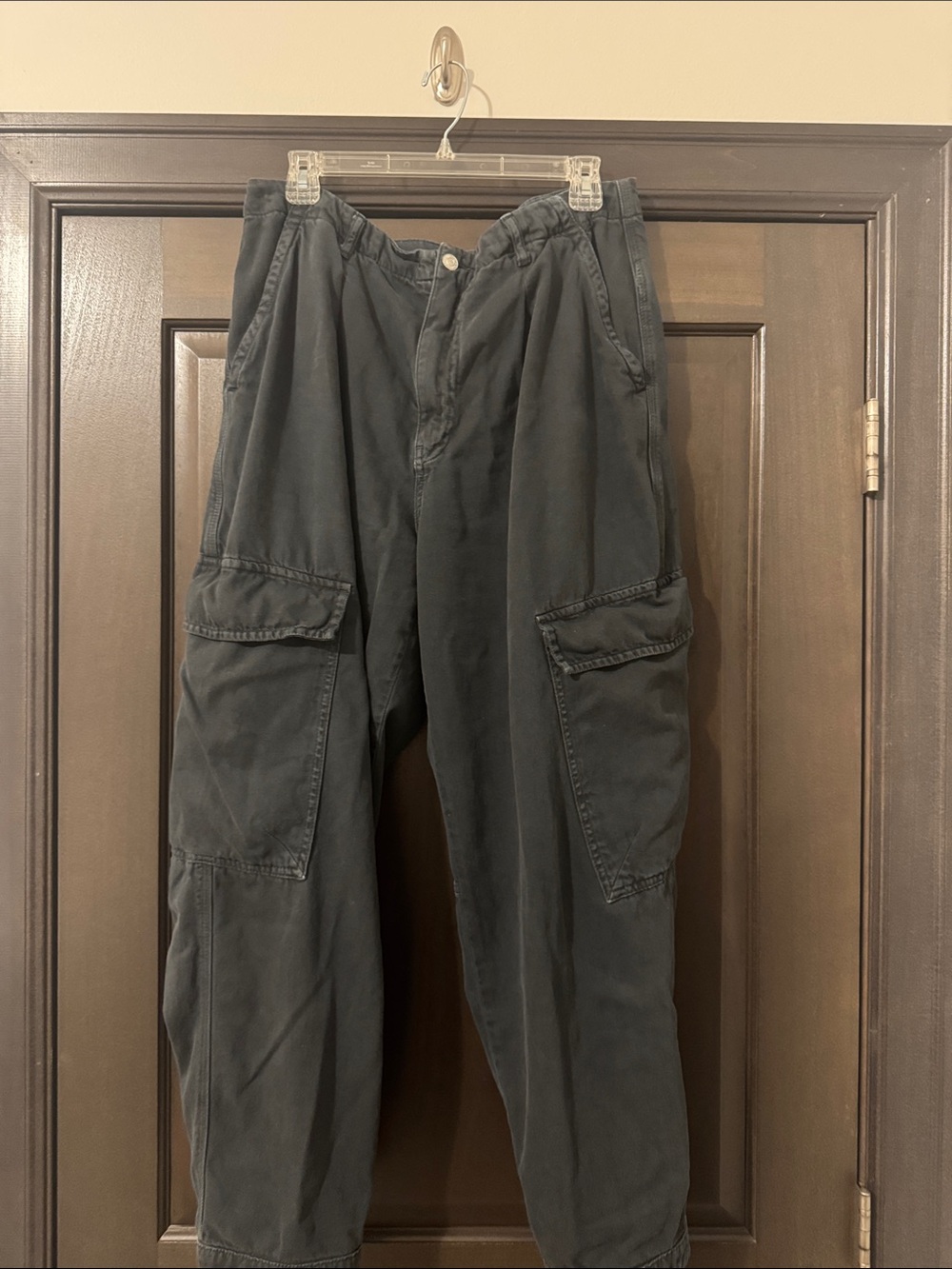 Free People cargo pant in a washed black